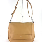 Ultrasmooth Calfskin Multi Compartment Shoulder Bag Camel - Big Bag NY