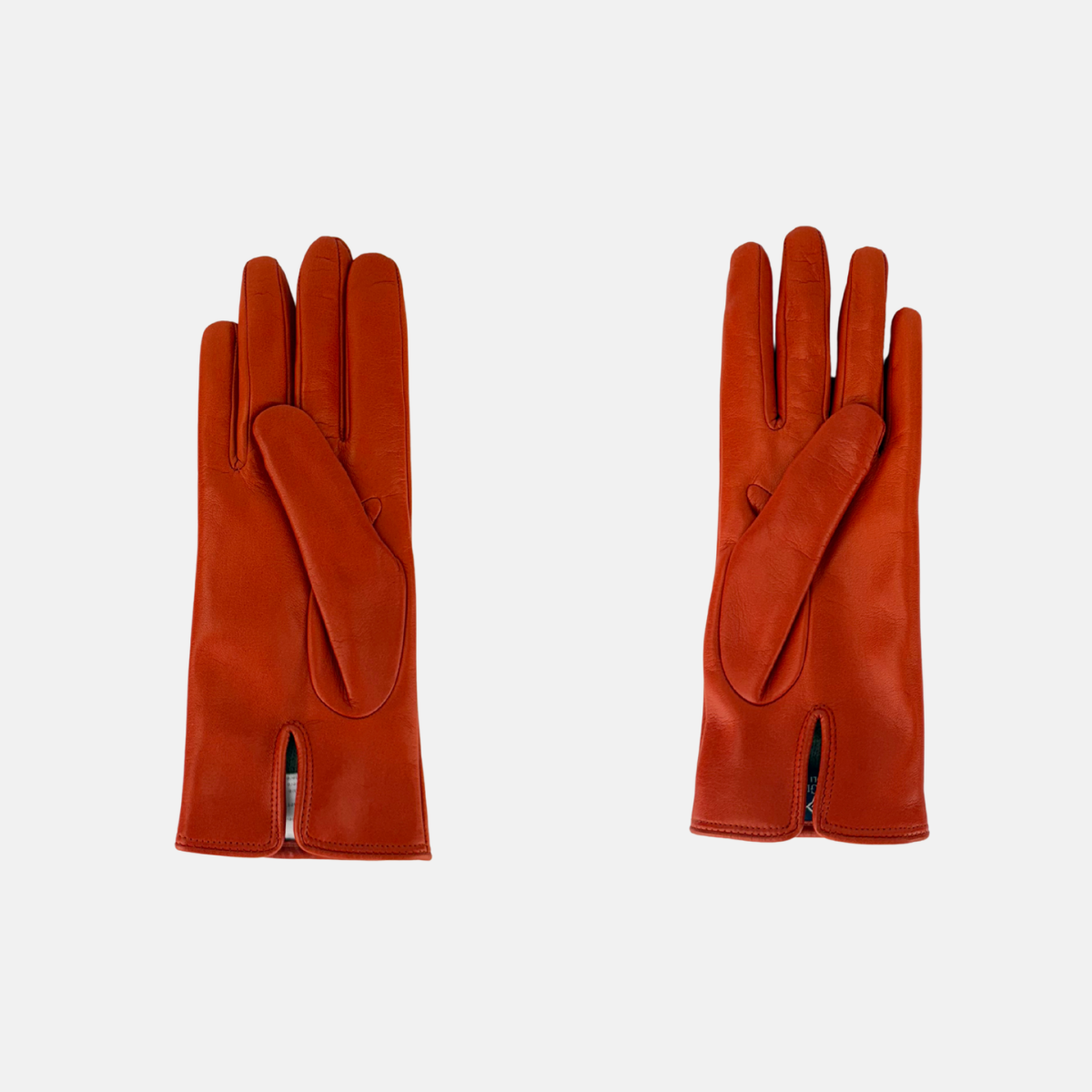 Gala Basic Soft Leather Gloves with Cashmere Lining in Brick2 - Big Bag NY