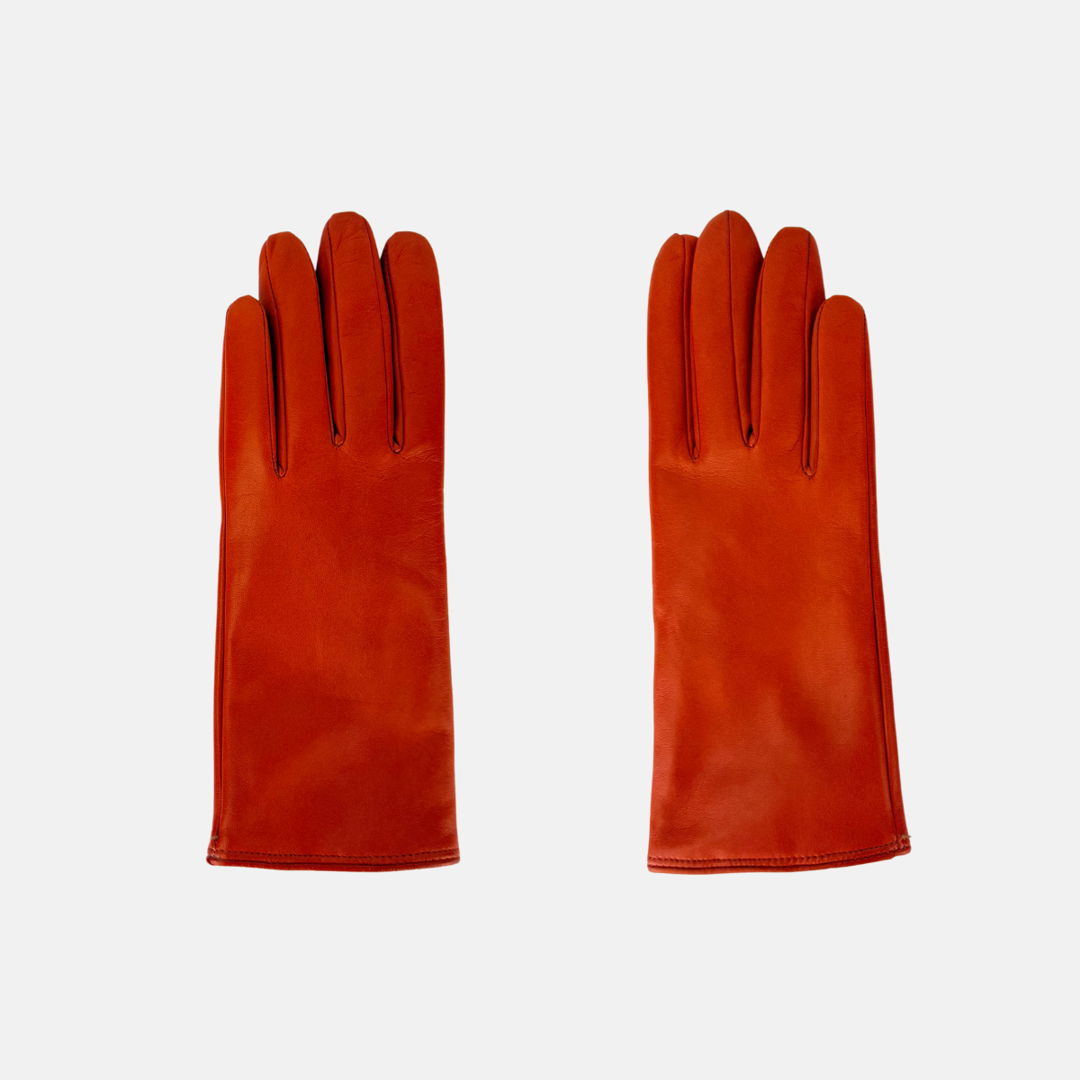 Gala Basic Soft Leather Gloves with Cashmere Lining in Brick - Big Bag NY