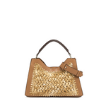 Gianni Chiarini Aurora Braided Raffia Leather Handle Bag - Big Bag NY