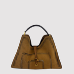 Gianni Chiarini Aurora Medium Suede Perforated Shoulder Bag - Big Bag NY