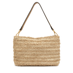 Gianni Chiarini Brenda Tweed Shoulder Bag with Detachable Crossbody Strap Natural - Big Bag NY