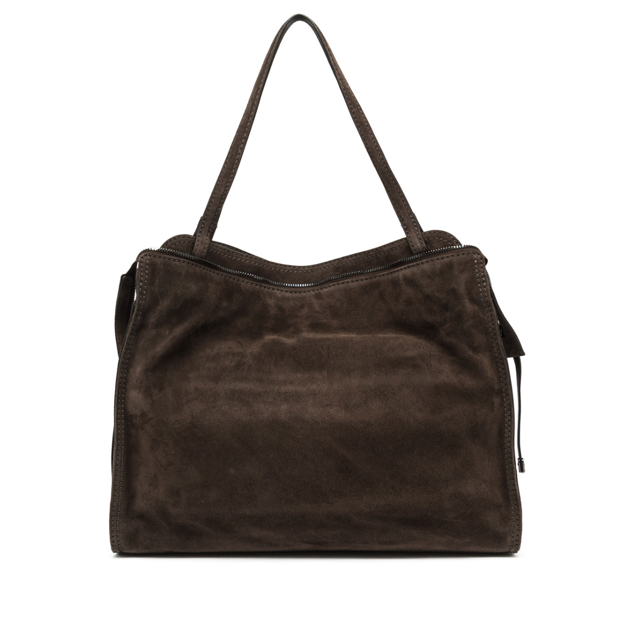 Gianni Chiarini Janie Suede Leather Bag - Moka- Big Bag NY
