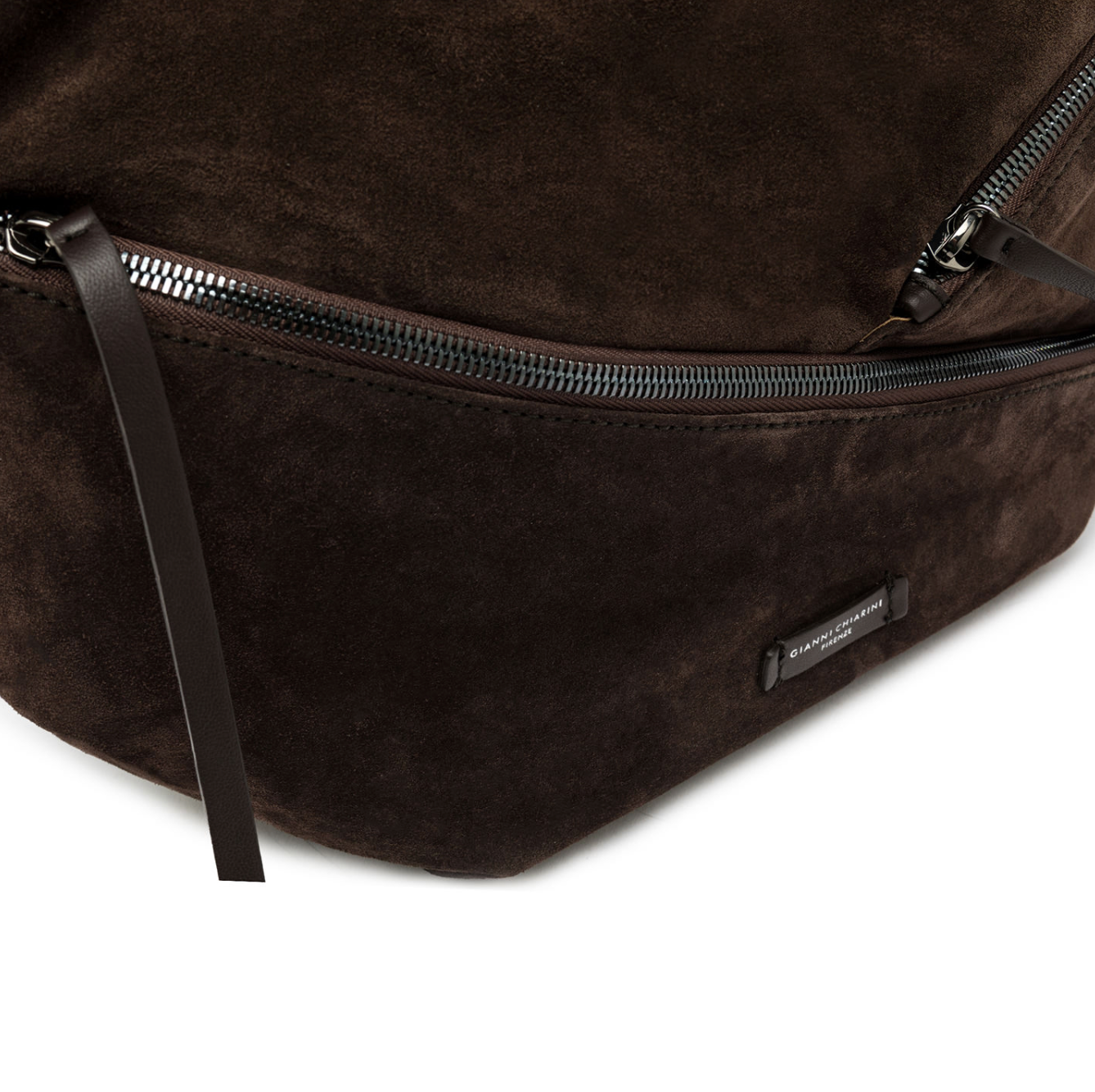 Gianni Chiarini Large Suede Shania Bag- Moka- Big Bag