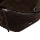 Gianni Chiarini Large Suede Shania Bag- Moka- Big Bag