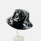 Glossy Bucket Rain Hat in Black - Big Bag NY