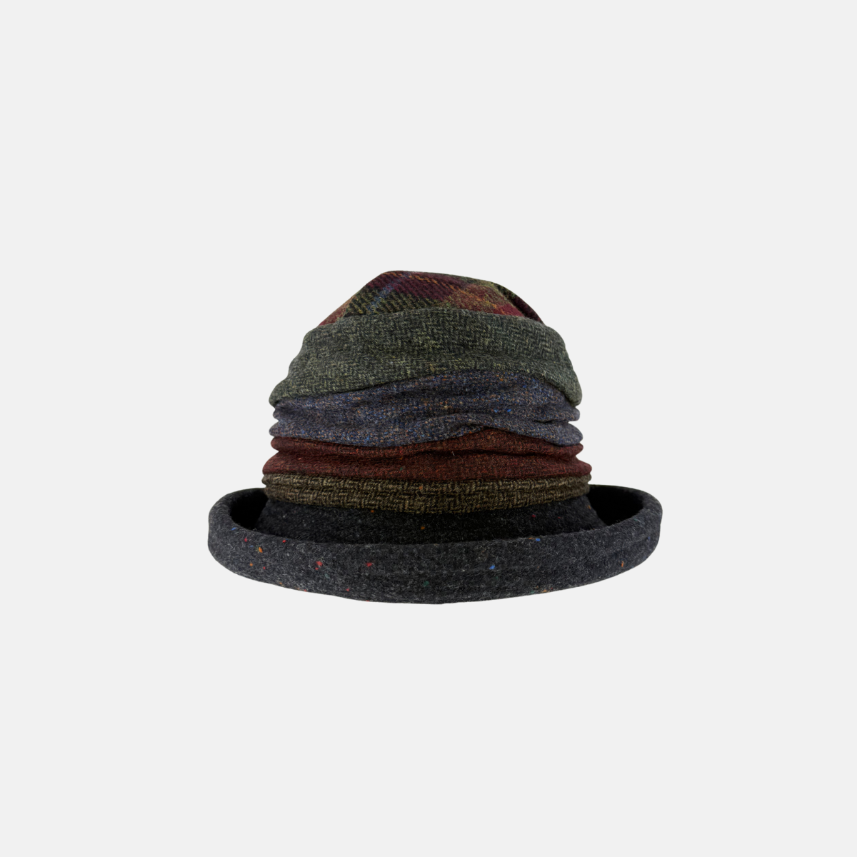 Betmar N.Y. Tweed Wool Blend Cloche Hat Brown‎ Speckled display picture 1
