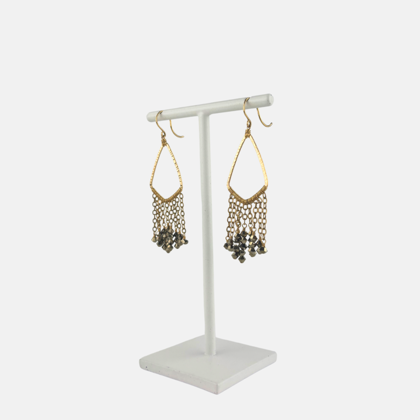 Dana Kellin Pyrite Chain Earrings - Big Bag NY