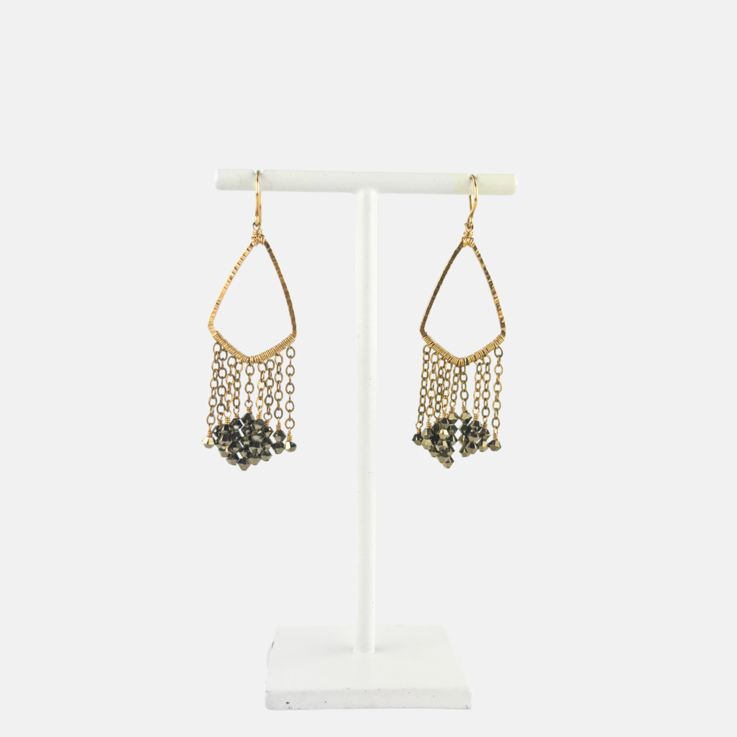 Dana Kellin Pyrite Chain Earrings - Big Bag NY