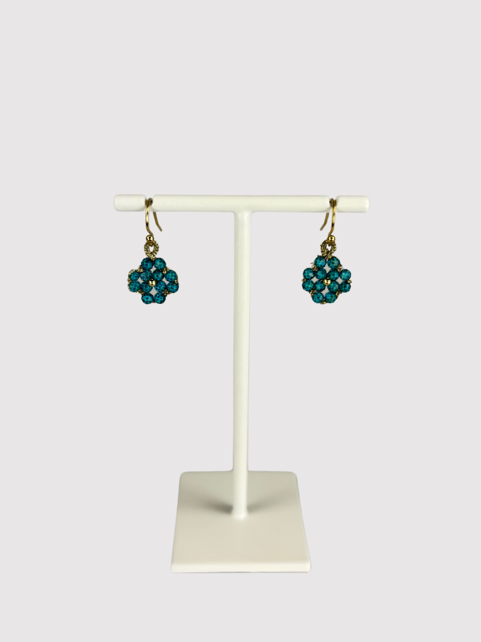 Danielle Welmond Mini Clover Earrings London Blue Topaz - Big Bag NY