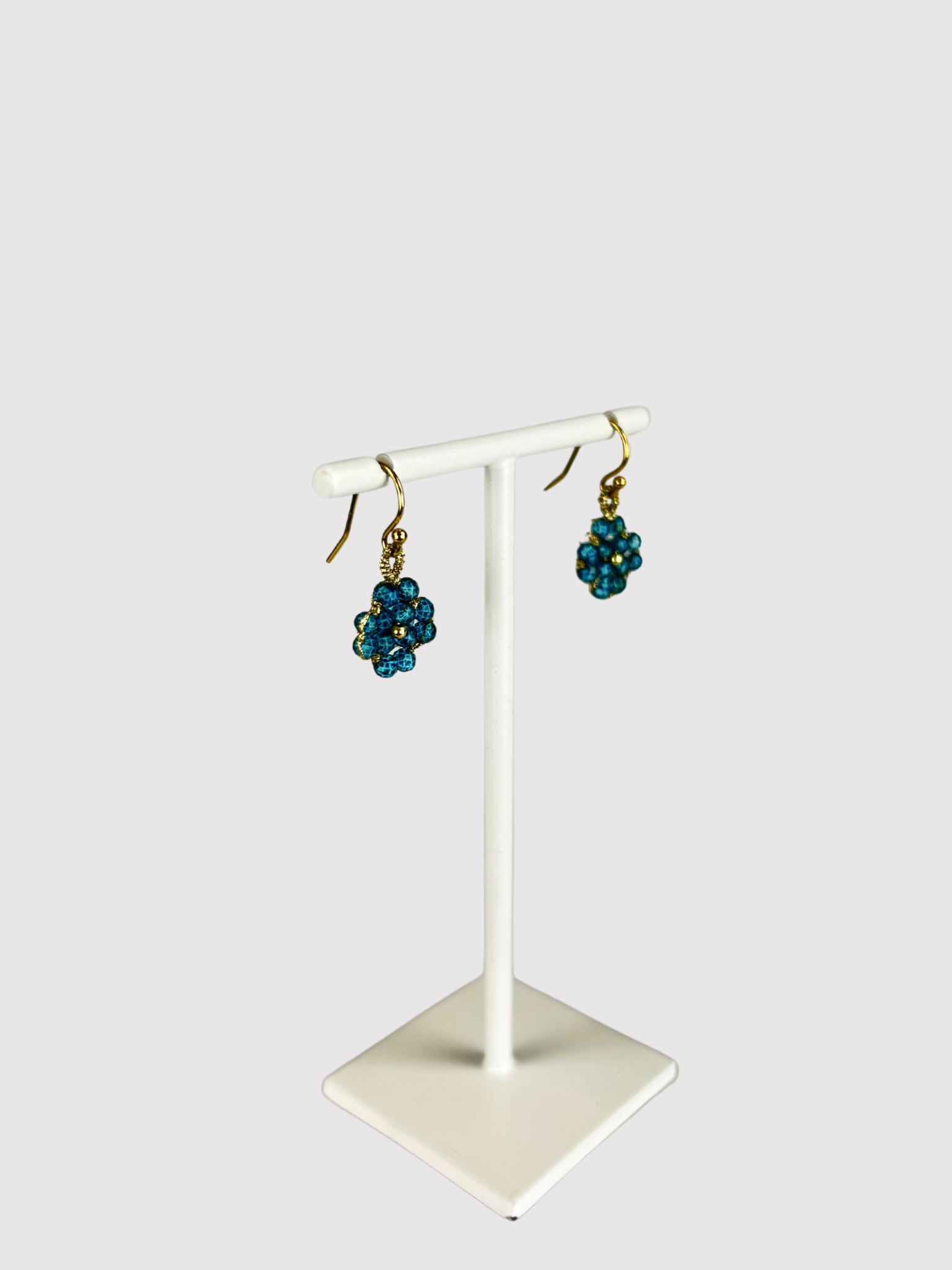 Danielle Welmond Mini Clover Earrings London Blue Topaz - Big Bag NY