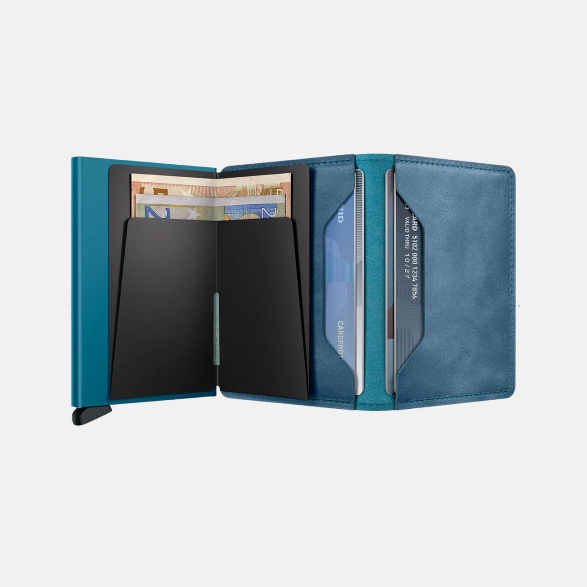 Secrid Slimwallet in Vintage Leather Teal - Big Bag NY