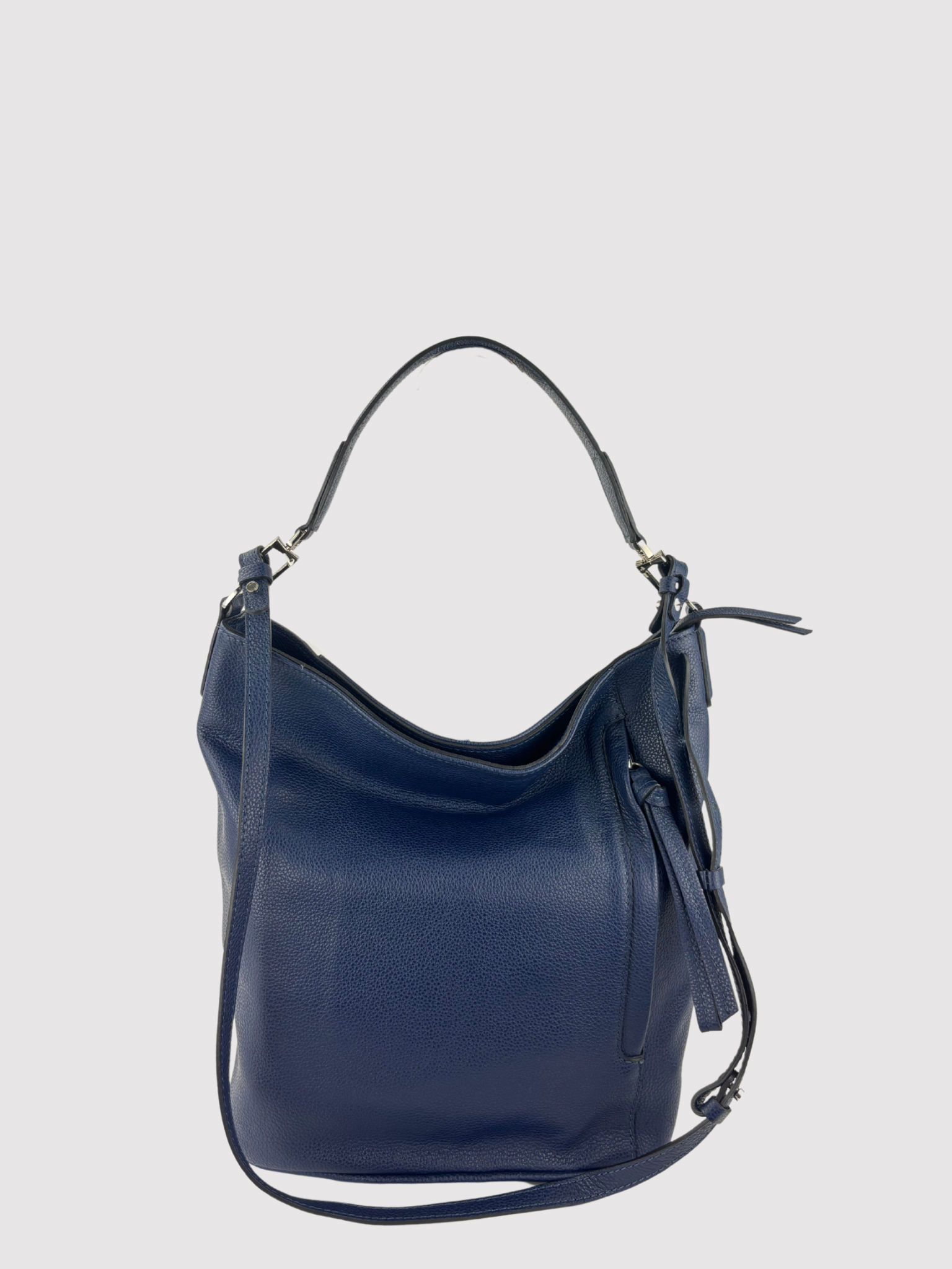 Gianni Chiarini Side Pocket Bucket Bag Navy - Big Bag NY