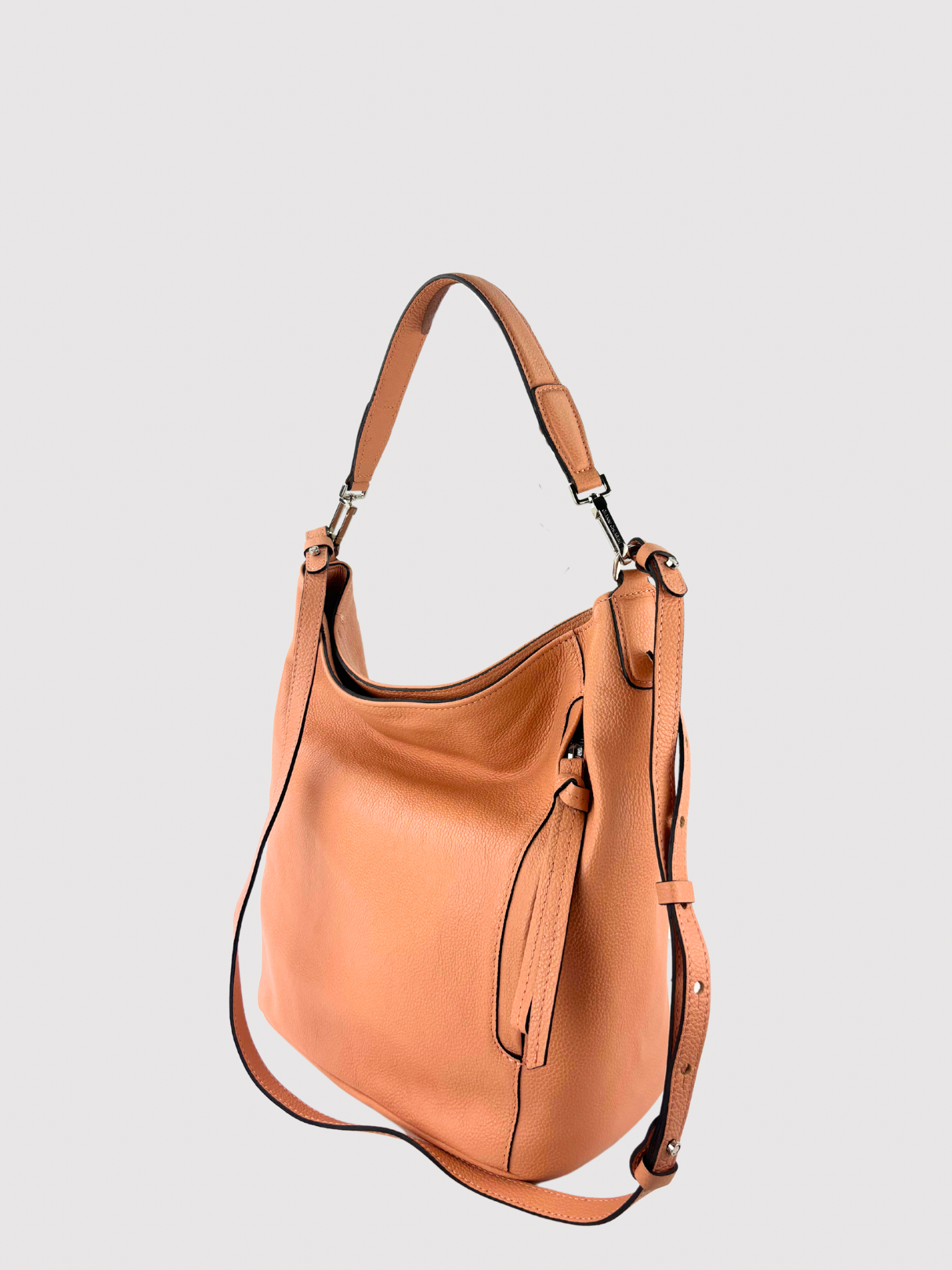 Gianni Chiarini Side Pocket Bucket Bag Blush - Big Bag NY