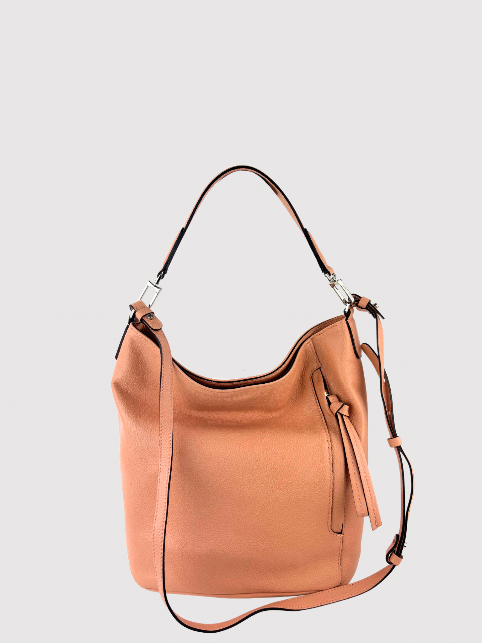Gianni Chiarini Side Pocket Bucket Bag Blush - Big Bag NY