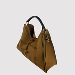 Gianni Chiarini Aurora Medium Suede Perforated Shoulder Bag - Big Bag NY