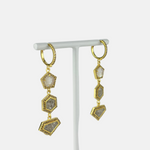 Shana Gulati Pontise 3 Tiered Pave Diamond Drop Earrings - Big Bag NY