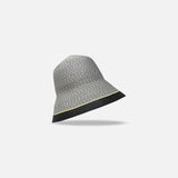 Ferruccio Vecchi Penelope Wide Brim Paper Hat with Contrast Trim Black - Big Bag NY