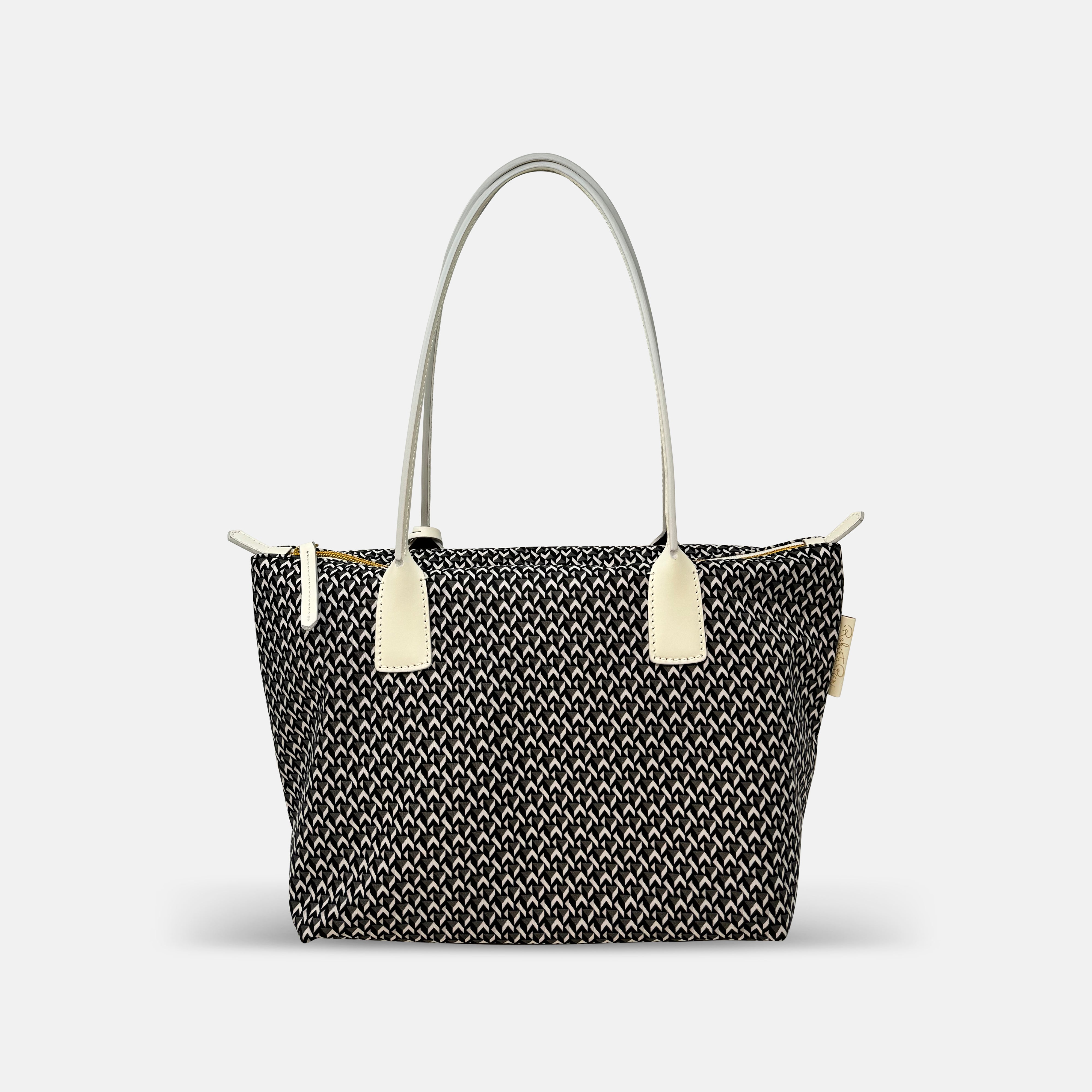 Roberta Pieri Robertina Small Tote in Tatami White - Big Bag NY