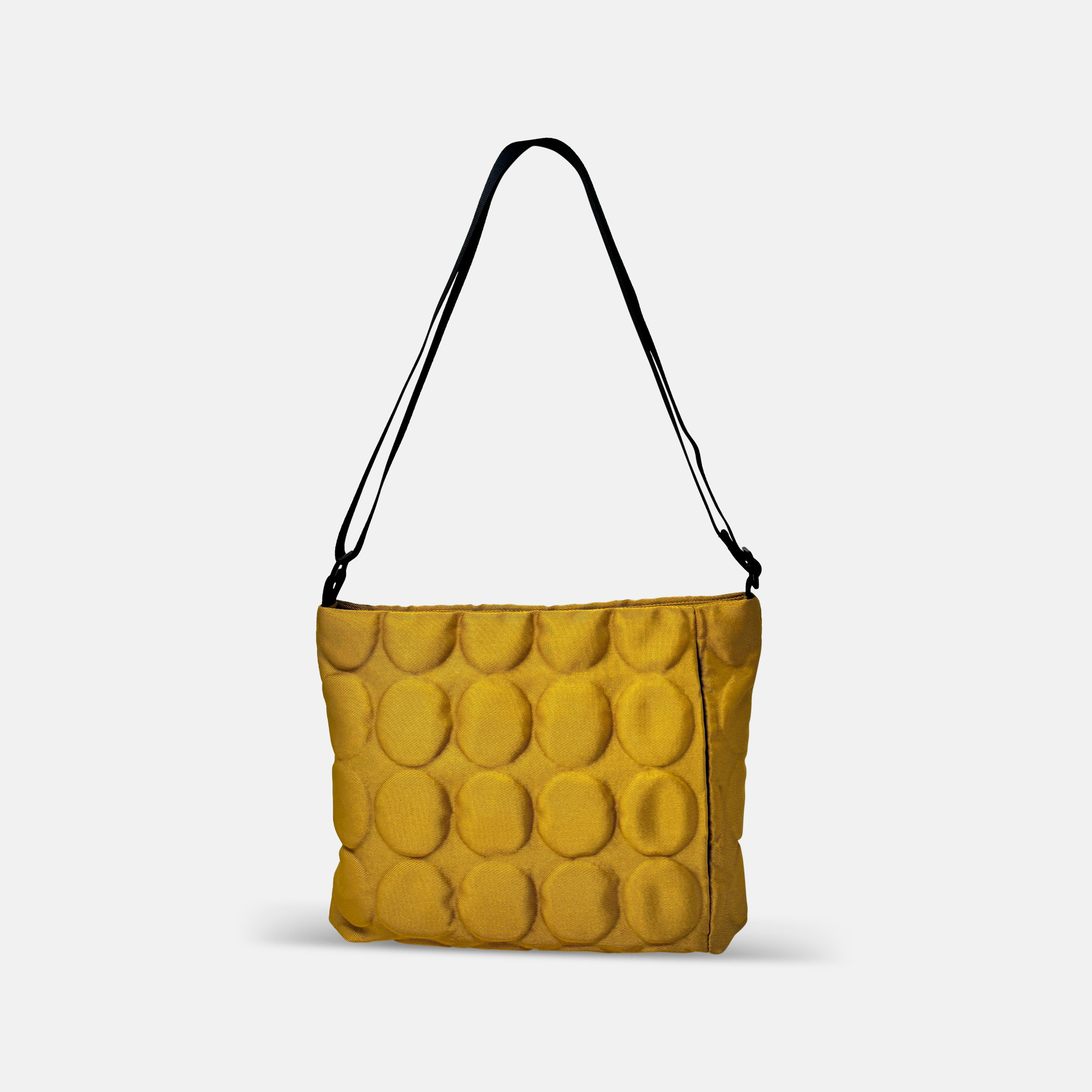 Acrylic Deep Pochette in Dot Emboss Yellow - Big Bag NY