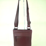 Small flat multi pocket unisex crossbody bag