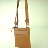 Small flat multi pocket unisex crossbody bag