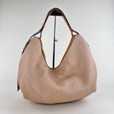 LORISTELLA Jane Large Raffia Hobo Cuoio - Big Bag NY