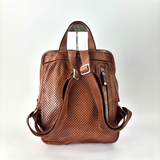FREELANCE DOTS Leather Backpack Caramel