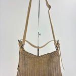 Reptile's House Lune Medium Shoulder Bag with Brass Buckle Beige - Big Bag NY