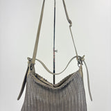 Reptile's House Lune Medium Shoulder Bag with Brass Buckle Stone - Big Bag NY