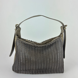 Reptile's House Lune Medium Shoulder Bag with Brass Buckle Stone - Big Bag NY