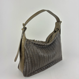 Reptile's House Lune Medium Shoulder Bag with Brass Buckle Stone - Big Bag NY