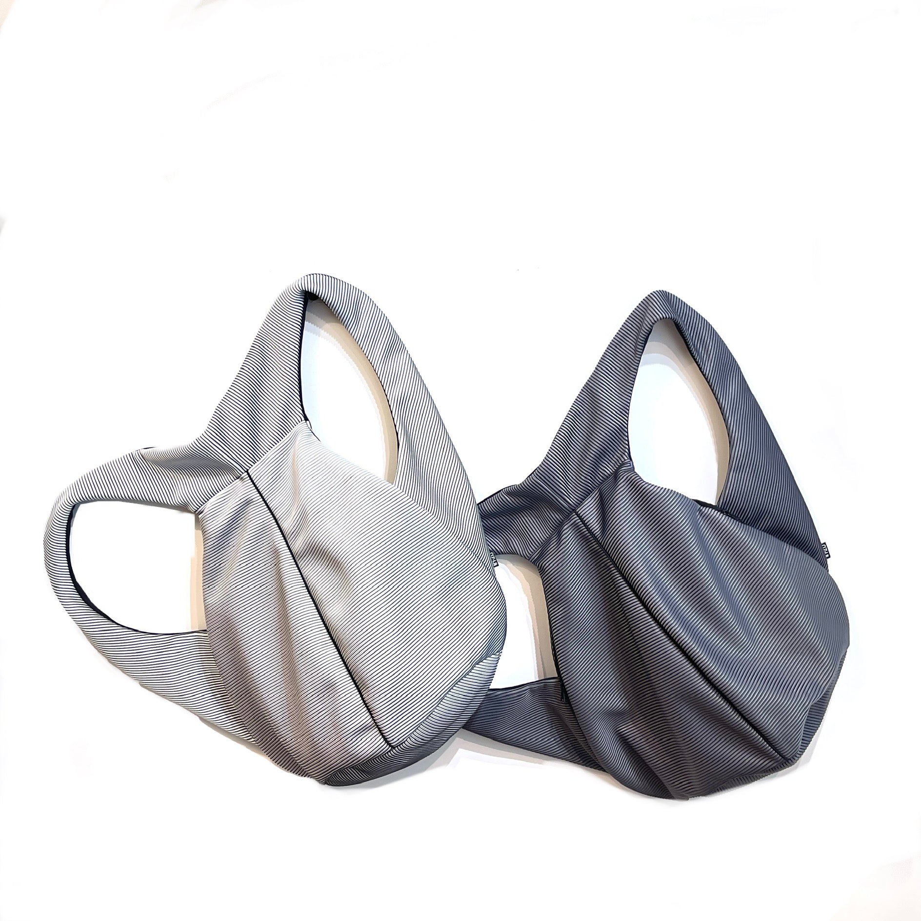 InZu Bug Pack Backpack in Black and White Lines Grey and Black Lines - Big Bag NY