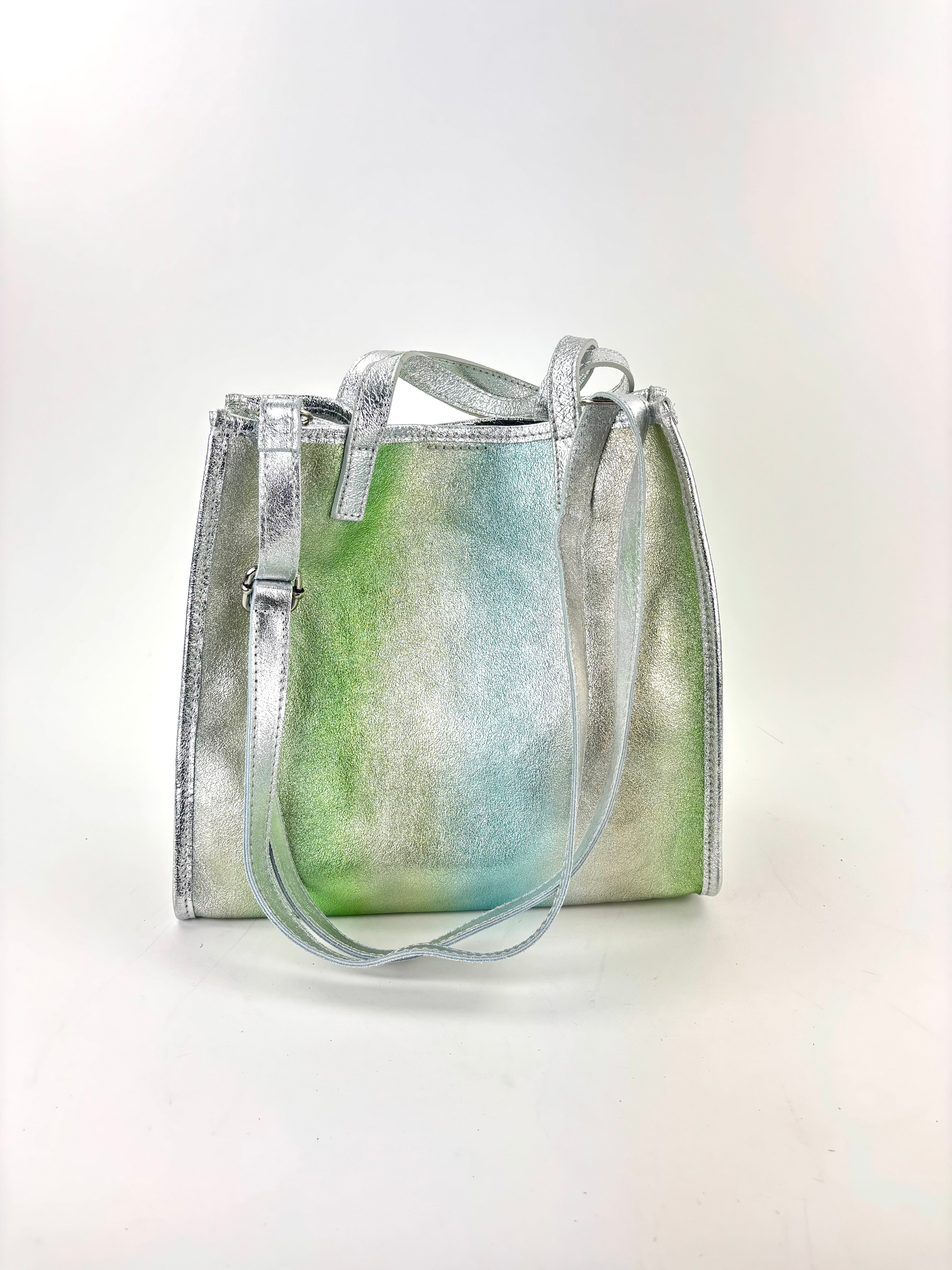 Laura DiMaggio Metallic Ombre Shopper Green - Big Bag NY