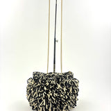 Poof Clutch with Chain Strap in Black and White - Big Bag NY