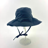 ARLO Cotton and Nylon Sun and Rain Floppy Hat with Tie Ribbons Black - Big Bag NY