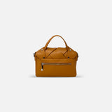 Renato Angi Small Woven Leather Handbag Tan - Big Bag NY