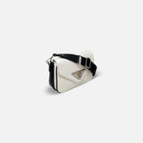 Renato Angi Small Leather Envelope Crossbody White - Big Bag NY
