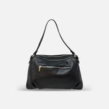 Medium Leather Lion Shoulder Bag Black - Big Bag NY
