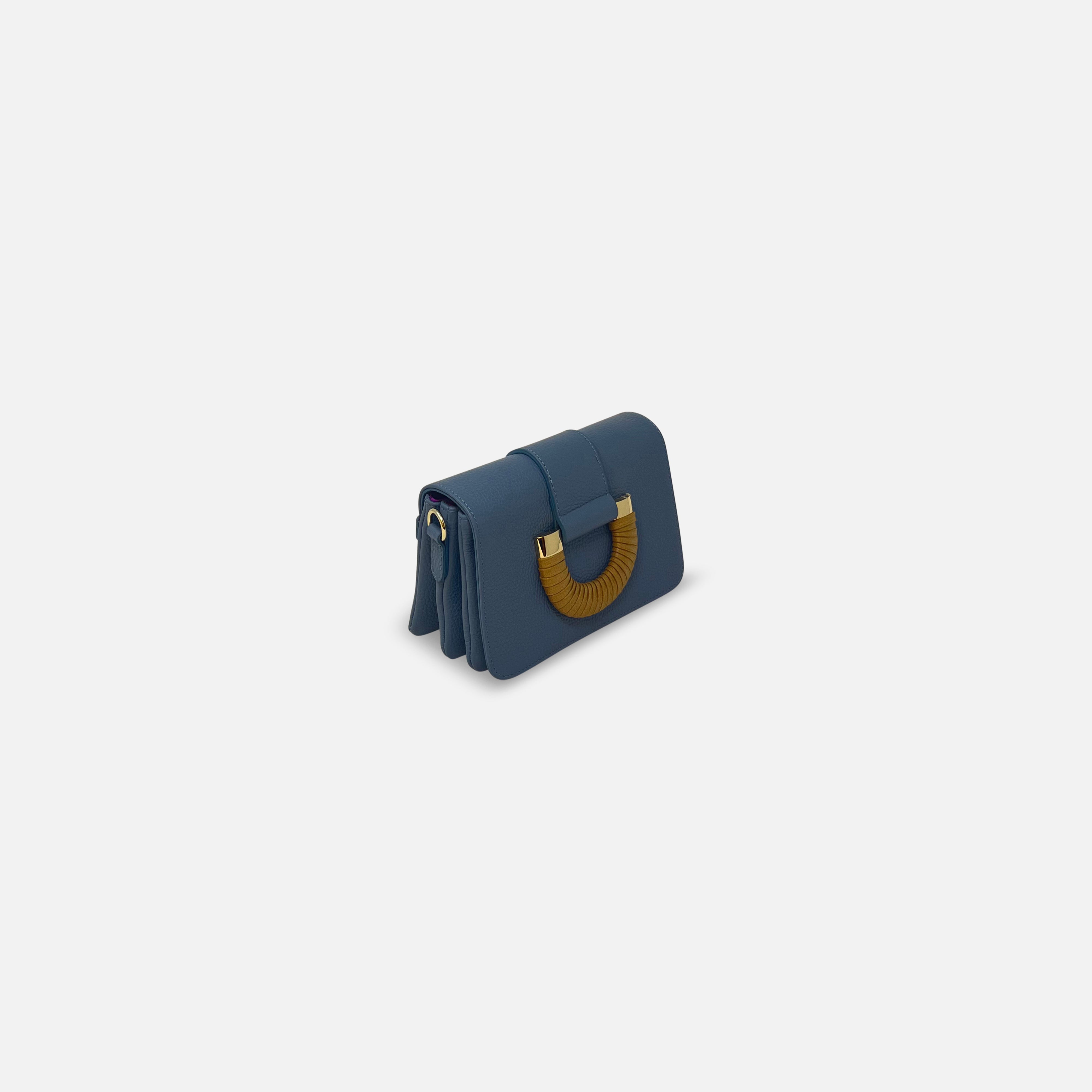 Innué Small Flap Shoulder Bag with Leather Wrapped Buckle Sugar Paper- Big Bag NY