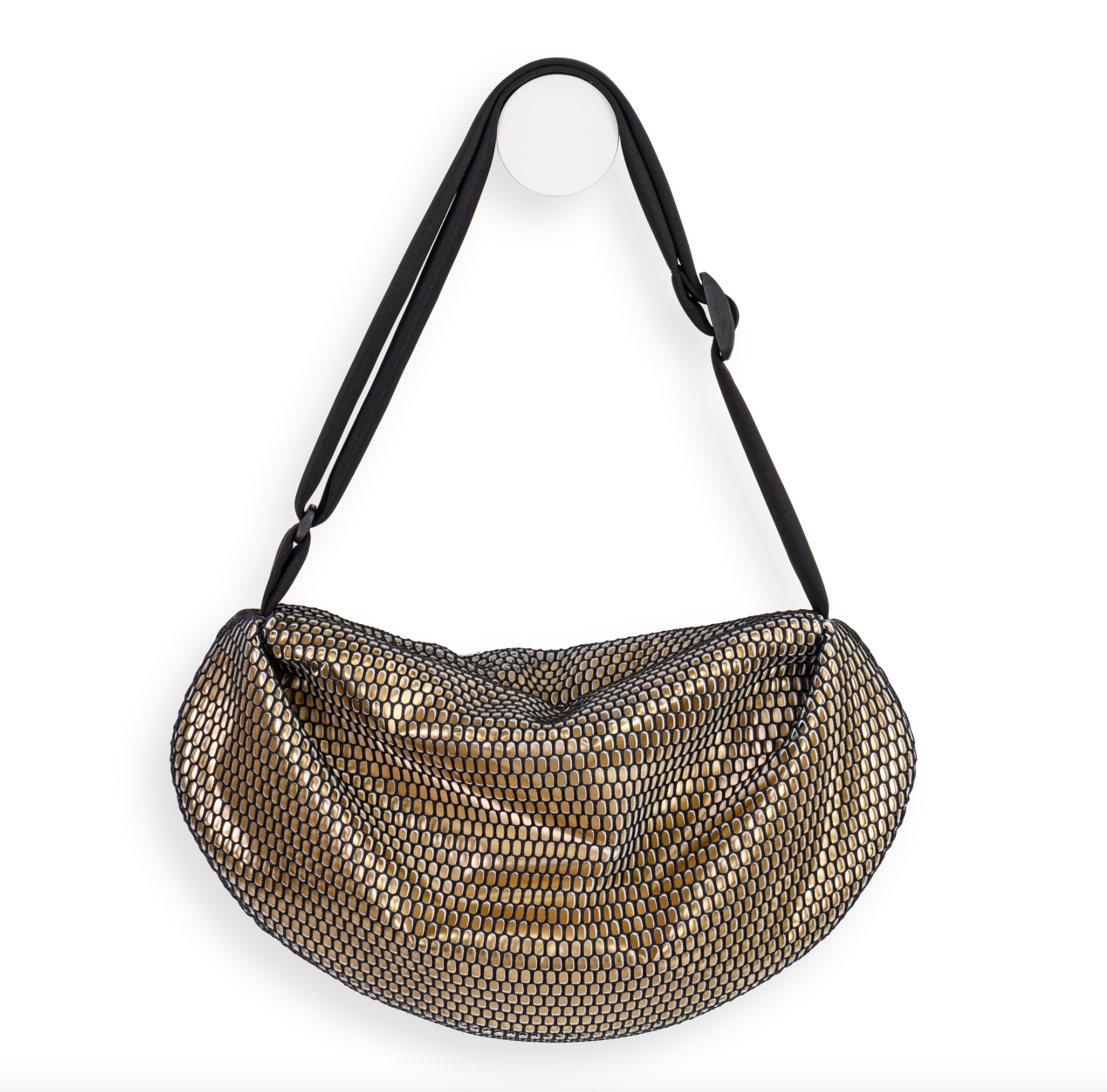 In-Zu Bean Bag Black and Pale Gold Hive - Big Bag NY