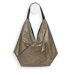 InZu Bevel Tote in Black and Pale Gold Hive - Big Bag NY