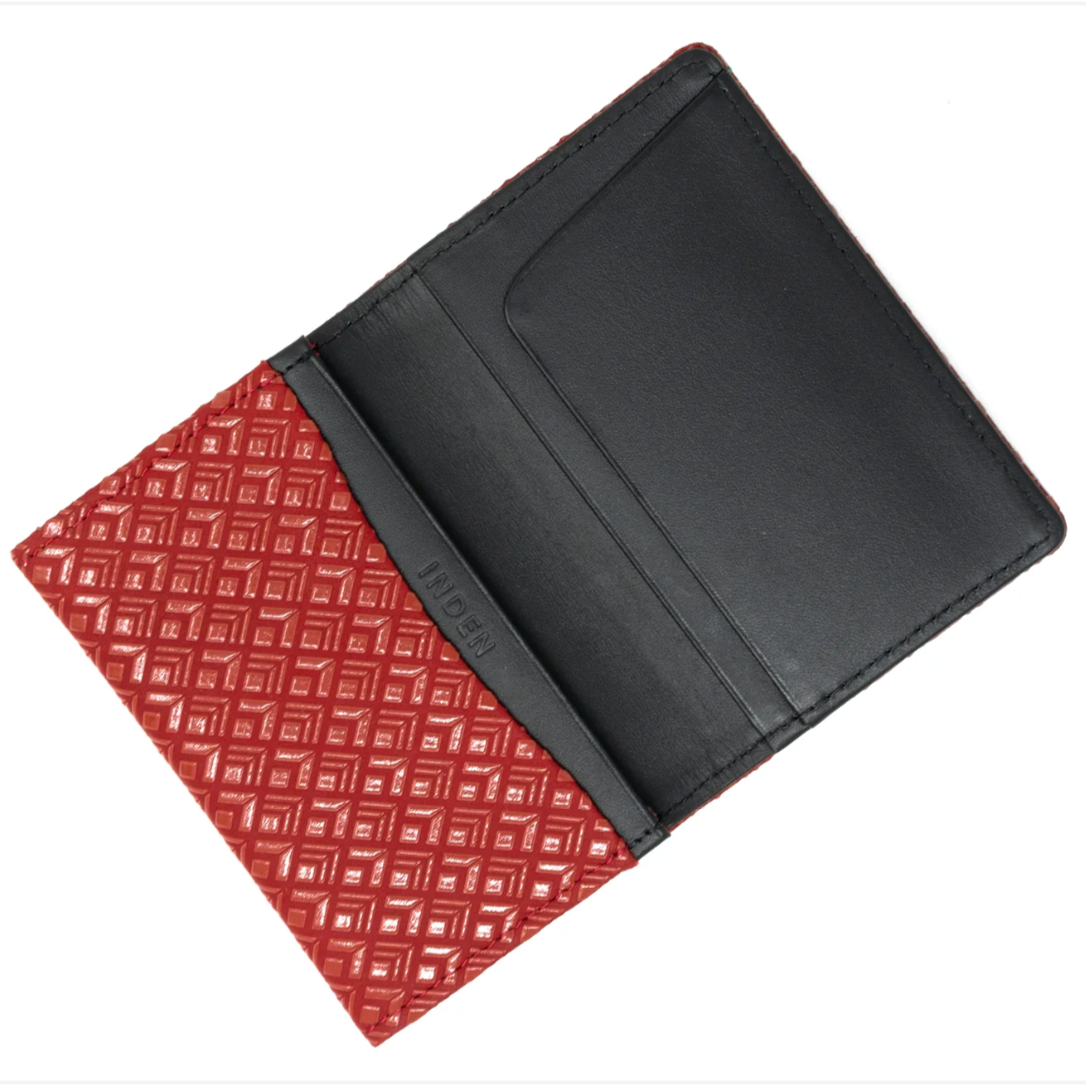 Inden Card Case Diamond Frame red - Big Bag NY