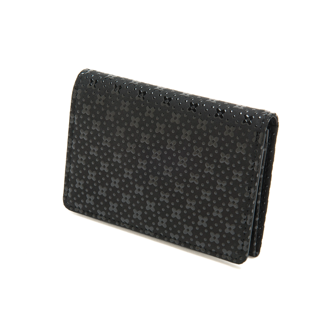 Inden Card Case Flower Lattice Black - Big Bag