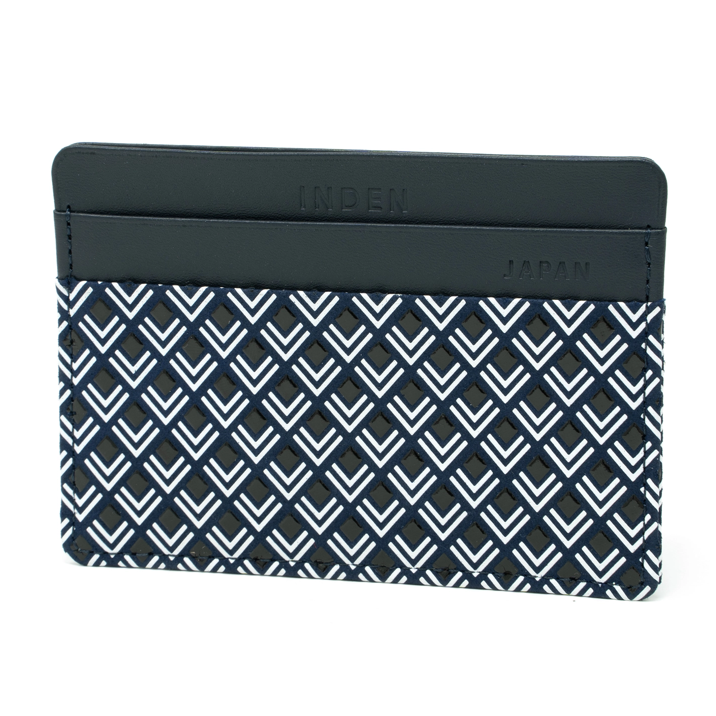 Inden Card Case White Frame Navy - Big Bag NY