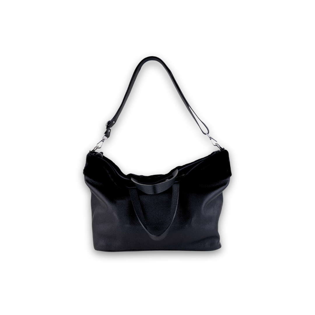 Io Pelle Shearling Trim Tote - Big Bag NY - New York NY