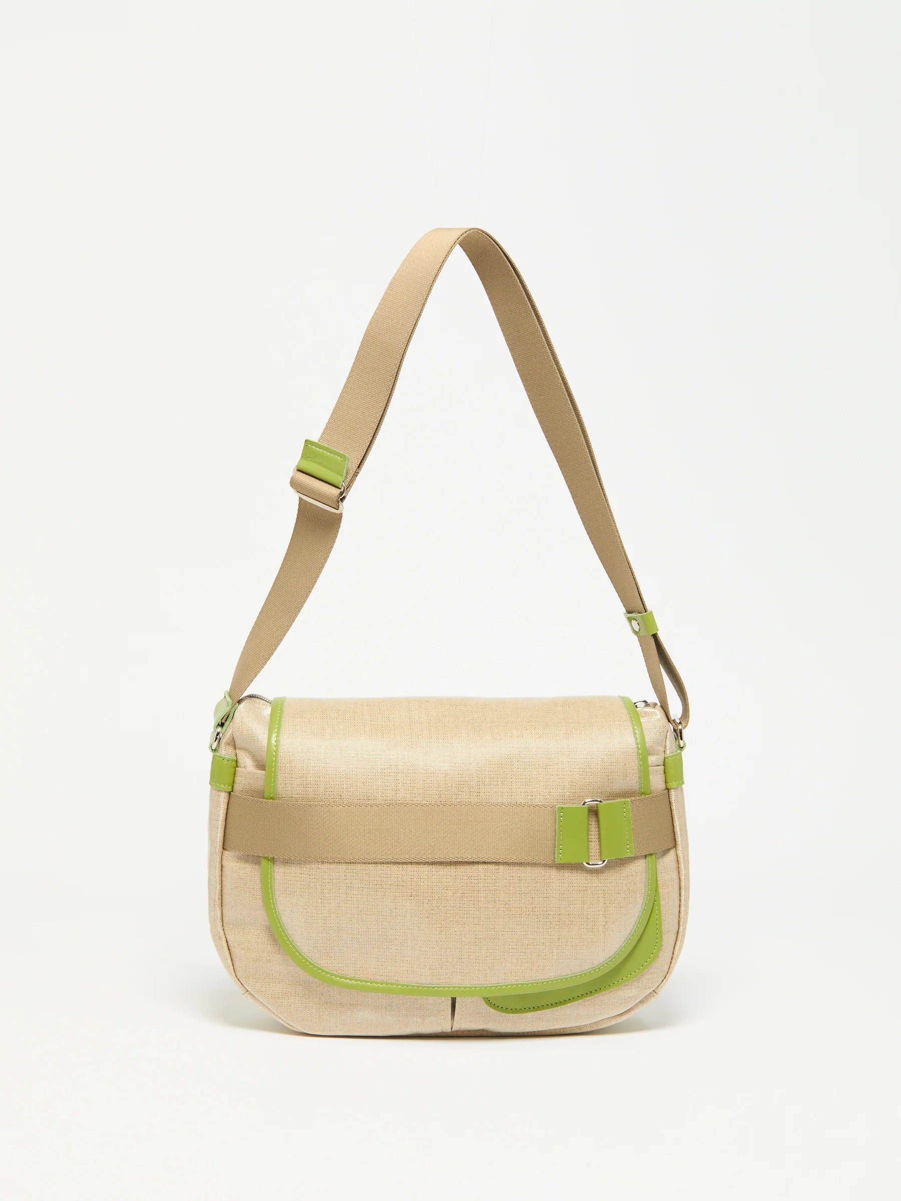Jack Gomme PETIT GABY Linen Summer Messenger Bag Natural Aloe - Big Bag NY