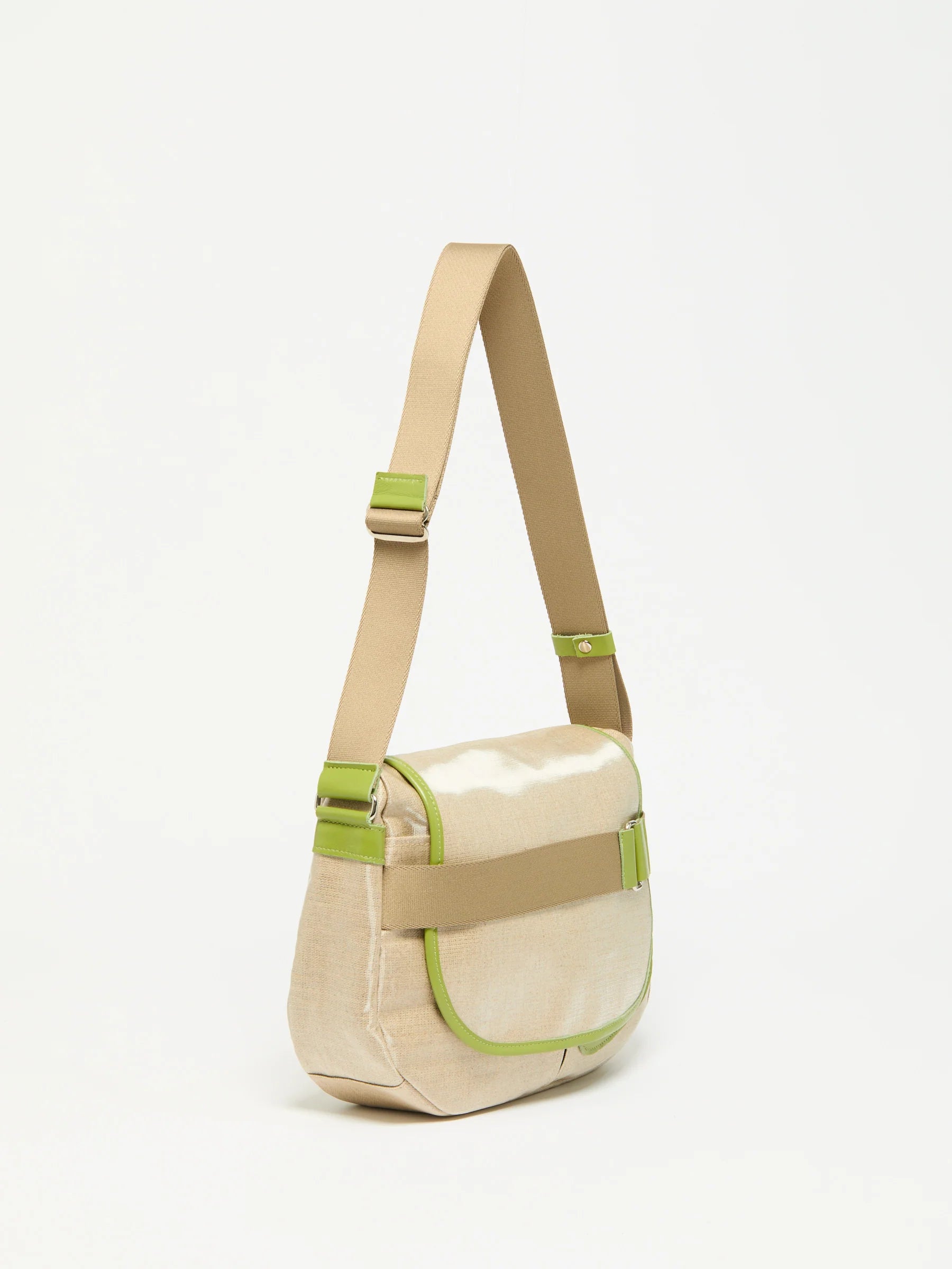 Jack Gomme PETIT GABY Linen Summer Messenger Bag Natural Aloe - Big Bag NY 1