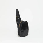 Jack Gomme KANGOUROU Linen Sling Bag in Black - Big Bag NY