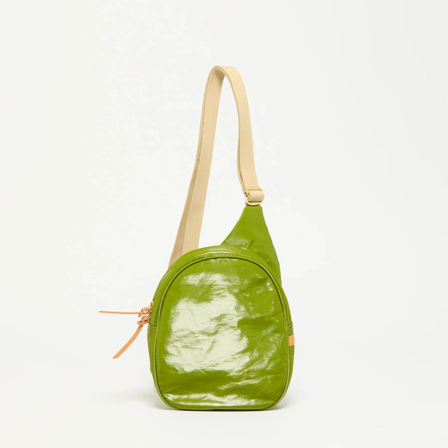Jack Gomme KANGOUROU Linen Sling Bag Green- Big Bag NY